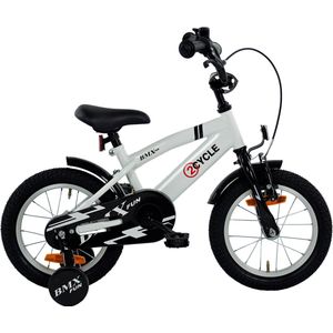 2Cycle BMX-Fun kinderfiets 14 inch (3 tot 5 jaar) voor jongens wit