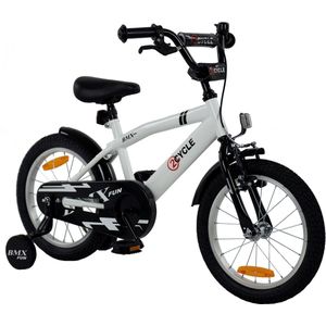 2Cycle BMX-Fun - Wit - Jongensfiets 4 tot 6 jaar kinderfiets