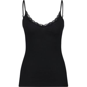 America Today - Grace - Spaghetti Top - Black - Katoen