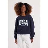 America Today - Senna JR - Sweater - Midnight - Katoen - Oversized Fit