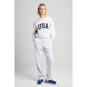 America Today - Casual Broek - Lichtgrijs - Katoen en Polyester