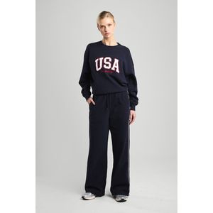 America Today - Casual Broek - Donkerblauw - Regular Waist