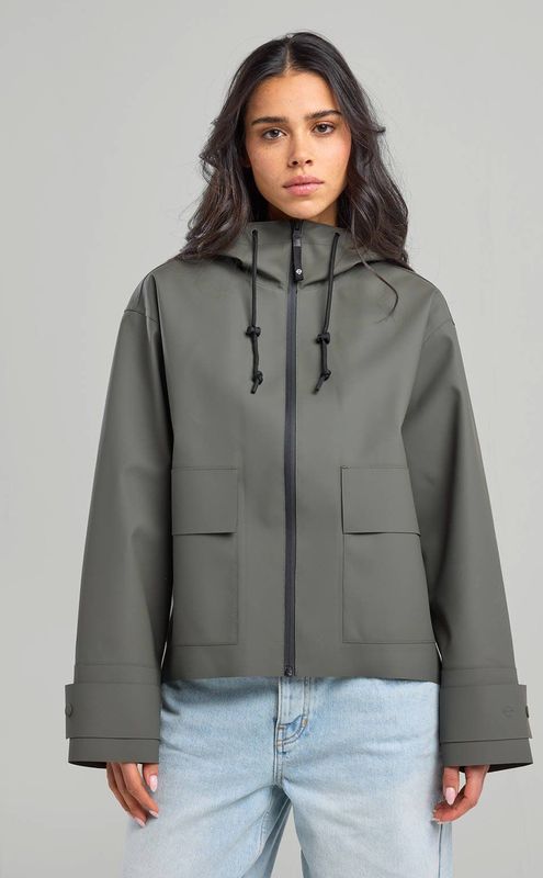 America Today regenjas lichtgrijs