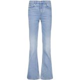 America Today - Peggy - Jeans - Denim Blue - High Waist Flared, Stretch, Rits- en Knoopsluiting