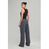 America Today - Tampa - Jeans - Grijs - High Waist Wide Leg