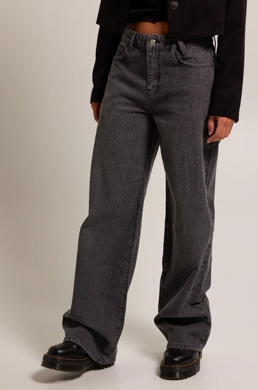 America Today - Tampa - Jeans - Grijs - High Waist Wide Leg