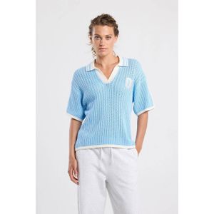 America Today - Top - Lichtblauw - Gebreid