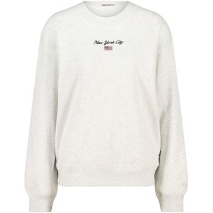 America Today - Sweatshirt - Marine - Grijs Gemêleerd - Rood