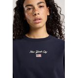 America Today - Sweatshirt - Marine - Grijs Gemêleerd - Rood