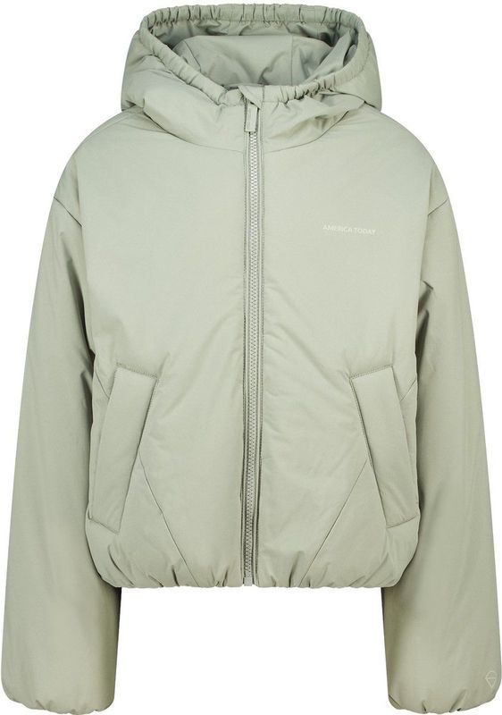 America Today - Gewatteerde Jas - Mintgroen - Herfst