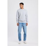 America Today - Kain - Trui - Light Grey Melange - Biologisch Katoen