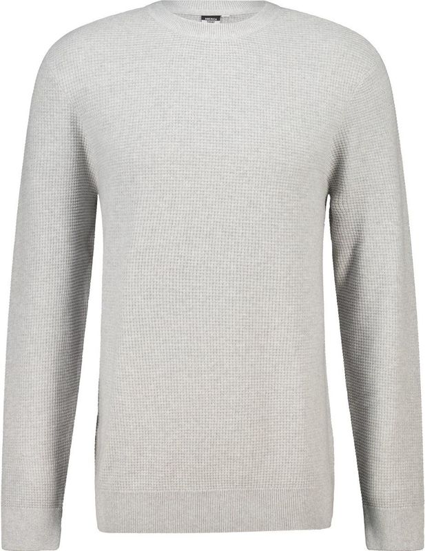 America Today - Kain - Trui - Light Grey Melange - Biologisch Katoen