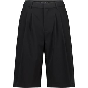 America Today - Wide Leg High Waist Bermuda Short - Zwart