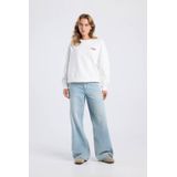 America Today - High Waist Wide Leg Jeans - Medium Blue Denim