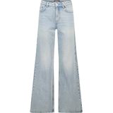 America Today - High Waist Wide Leg Jeans - Medium Blue Denim
