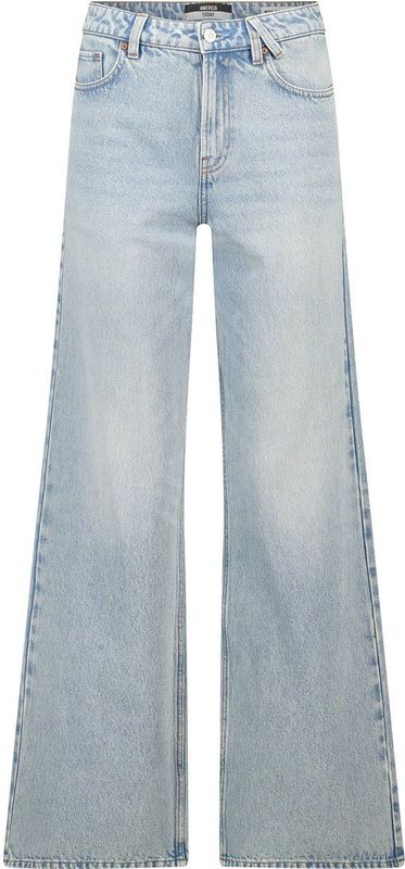 America Today - High Waist Wide Leg Jeans - Medium Blue Denim