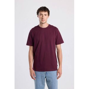 America Today - Eric T-shirt - Burgundy - Katoen - Korte Mouwen