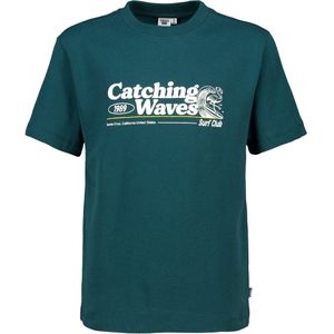 Shirt - Jersey - Kwartmouw - Watervalhals - Tekst Print