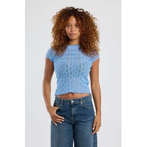 America Today - Top - Blauw - Korte Mouwen - Ronde Hals