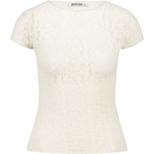 America Today - Eliana - Dames T-shirt - Korte Mouwen - Kanten Details