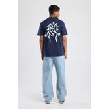 America Today - Easton - T-shirt - Regular Fit - Korte Mouwen - Keith Haring Borstopdruk