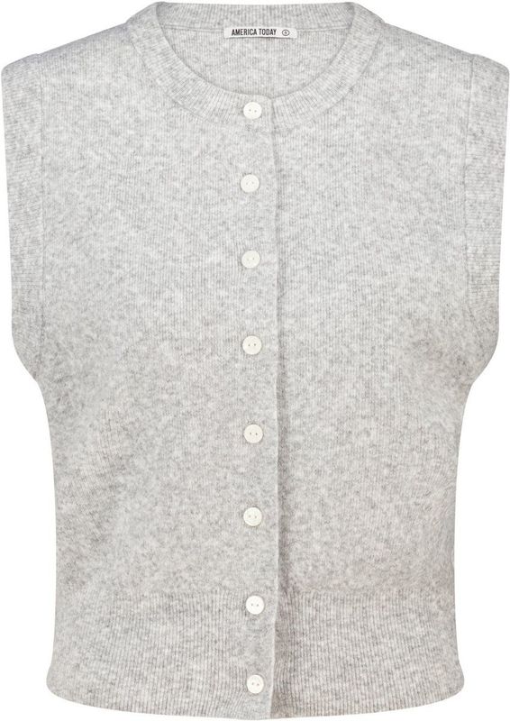 America Today - Gilet - Grijs - Gebreid
