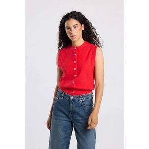 America Today - Gilet - Rood - Gebreid