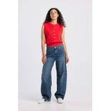 America Today - Giselle - Dames Top - Mouwloos - Gebreid Design