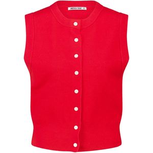 America Today - Gilet - Rood - Gebreid