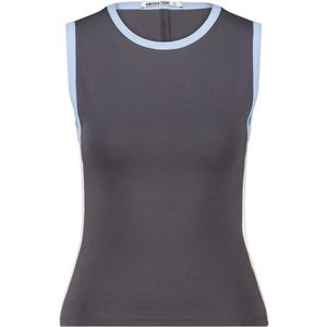 America Today - Mouwloze Top - Antraciet