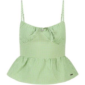 America Today mouwloze top lichtgroen