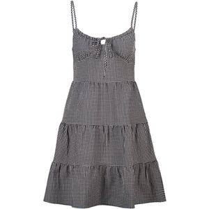 America Today - Zomerjurk - Zwart/Wit - Geruit - Mouwloos - Kort/Mini