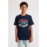 America Today - Etienne JR - T-shirt - Dark Blue - Katoen