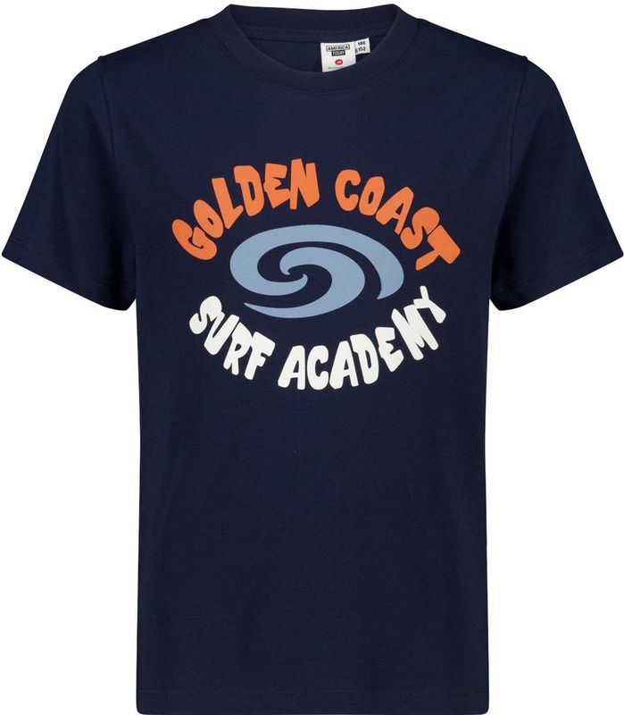 America Today - Etienne JR - T-shirt - Dark Blue - Katoen