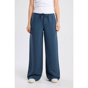 America Today wide leg high waist broek donkerblauw