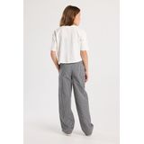 America Today - Estelle jr - Crop Top - Steel - Katoen