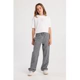 America Today - Estelle jr - Crop Top - Steel - Katoen