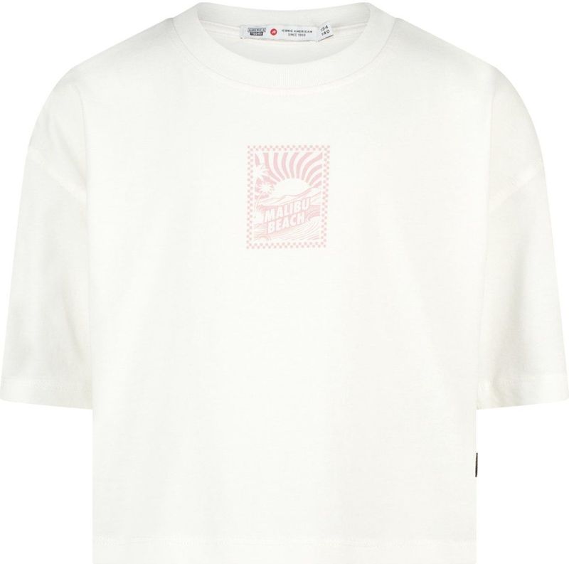 America Today - Estelle jr - Crop Top - Steel - Katoen