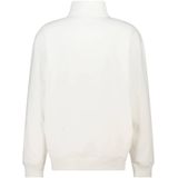 America Today - Sweater - Wit - Relaxed Fit - Halve Rits