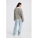 America Today - Liz - Dames Polo - Gestreept - Lange Mouwen