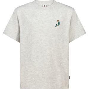 America Today - Erik JR - T-shirt - Light Grey Melange - Katoen