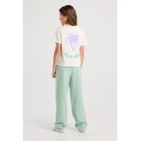 America Today - Casual Broek - Lichtgroen - Polyester - Lange Lengte