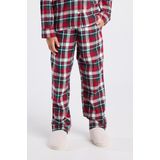 America Today pyjamabroek met donkerblauwe geruite print