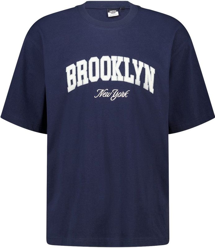 America Today - Evert - T-shirt - Blauw - Relaxed Fit