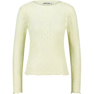 America Today - Lilo - Dames Longsleeve - Aansluitend - Ronde Hals - Kant