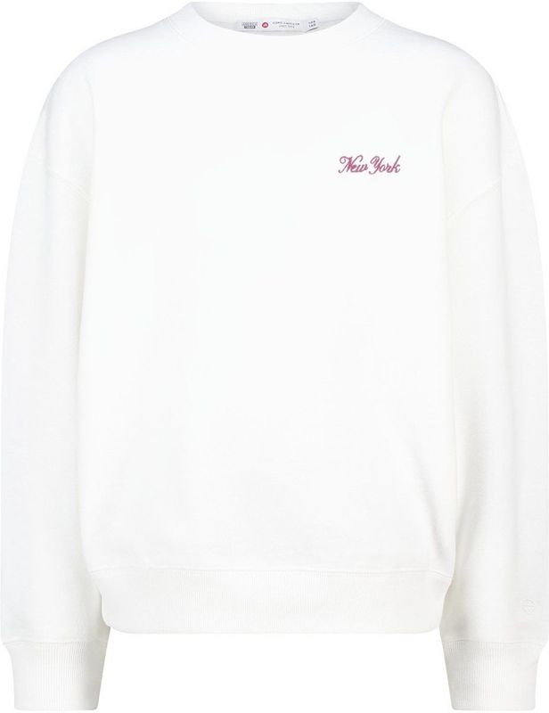 America Today sweater met backprint lichtgrijs