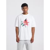 America Today - Evan - Heren T-shirt - Relaxed Fit - Ronde Hals - Floral Artwork