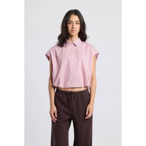 America Today - Blouse - Roze - Mouwloos - Katoen