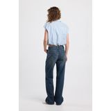 America Today - Blouse - Lichtblauw - 100% Katoen - Mouwloos Ontwerp