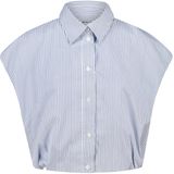 America Today - Blouse - Lichtblauw - 100% Katoen - Mouwloos Ontwerp